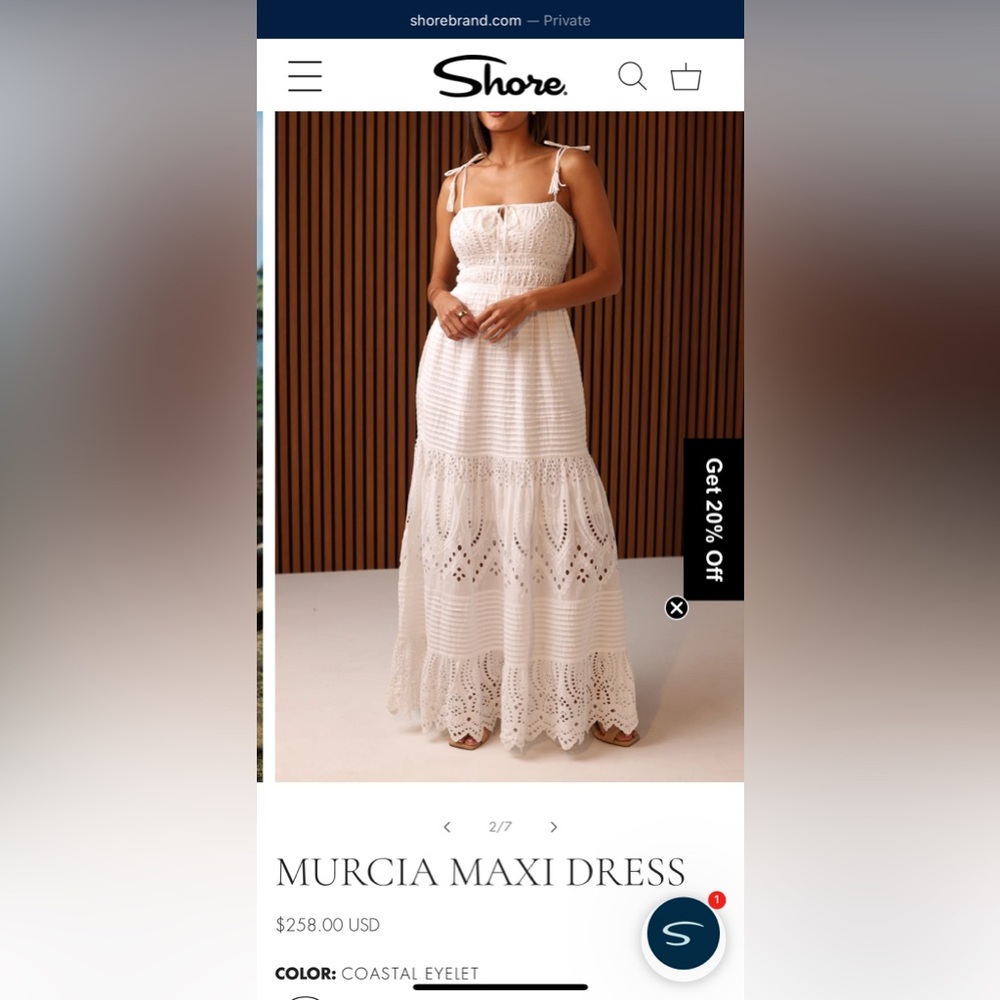 Shore brand Coastal Eyelet Maxi Dress